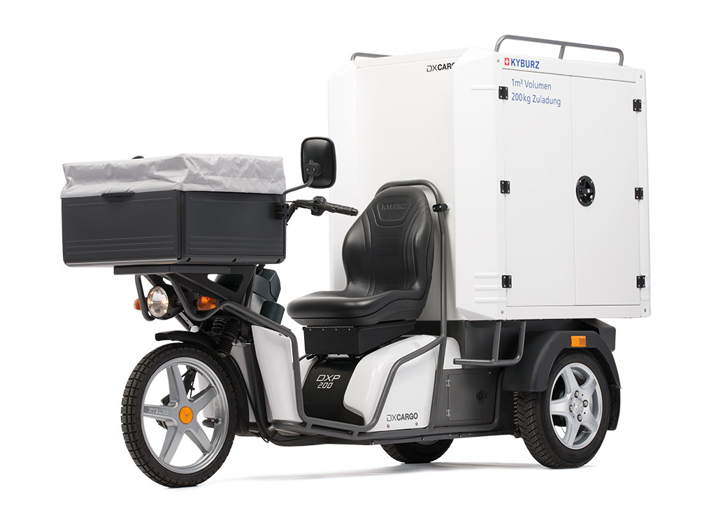 kyburz DXC DXCargo - Elektro Nutzfahrzeug mit 3 Rädern für den einfachen Transport in der Stadt oder über Land