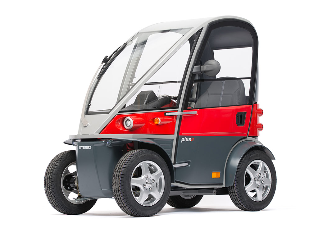 Kyburz Plus II - Hochwertiges und robustes Elektromobil bzw. Elektrofahrzeug mit Kabine nicht nur für Senioren. Optimal für die Fahrt in der Stadt oder auch über Land.